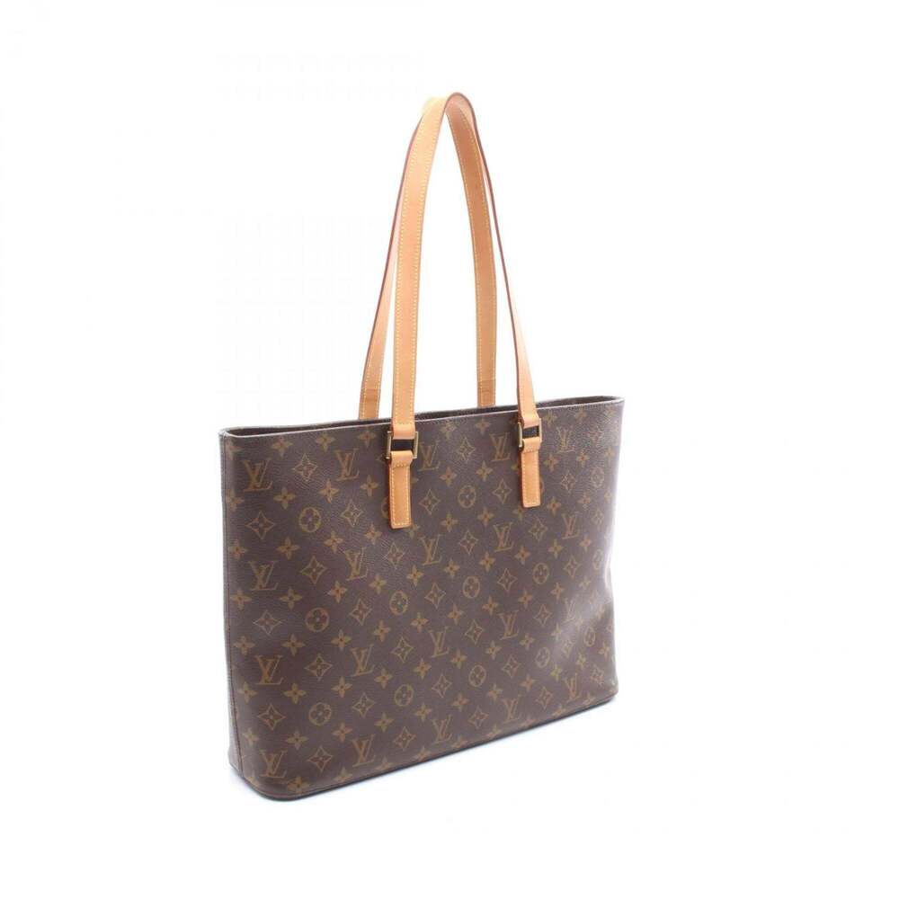 LOUIS VUITTON Authentic Brown Monogram Leather Tote Bag - Picture 2 of 8